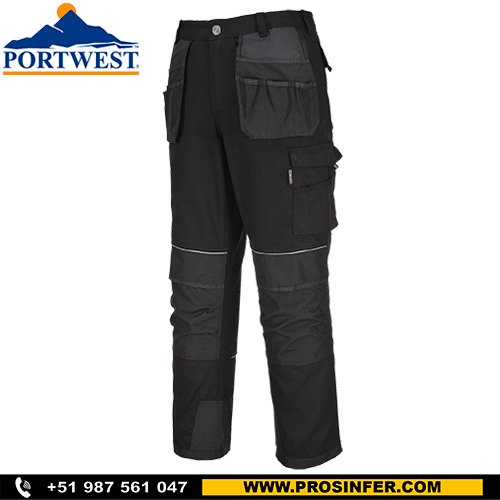 Portwest Iona Pantalones Resistente Al Fuego BizWeld Cinta Reflectante Cintura Elástica BZ14 