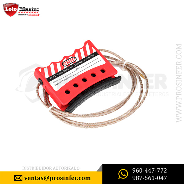 Bloqueo de Cable Multiuso Ajustable 2.4m Loto Master CL00006