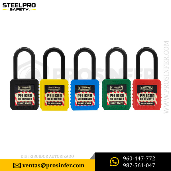 Prosinfer - Seguridad IndustrialCandado X10 Dieléctrico Negro Steelpro candado-x10-dielectrico-steelpro