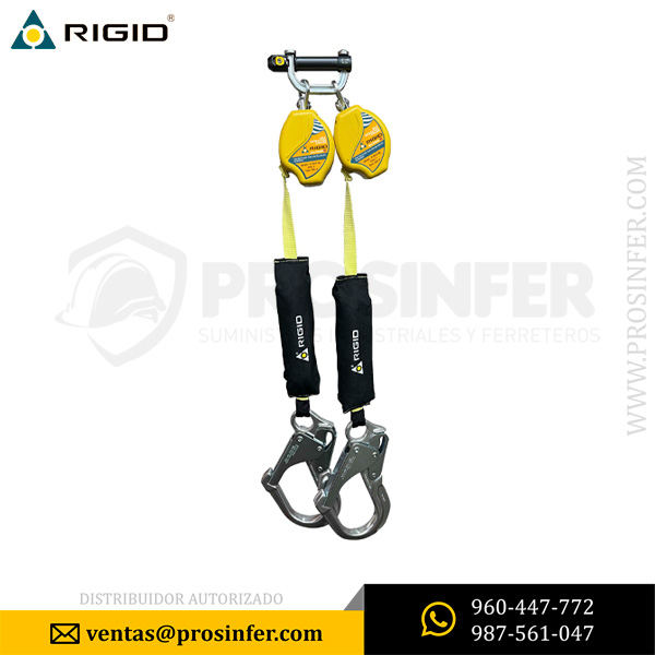 Bloque Retractil Doble N-9127-06 / 1.8 m (6 ft) Kevlar Rigid