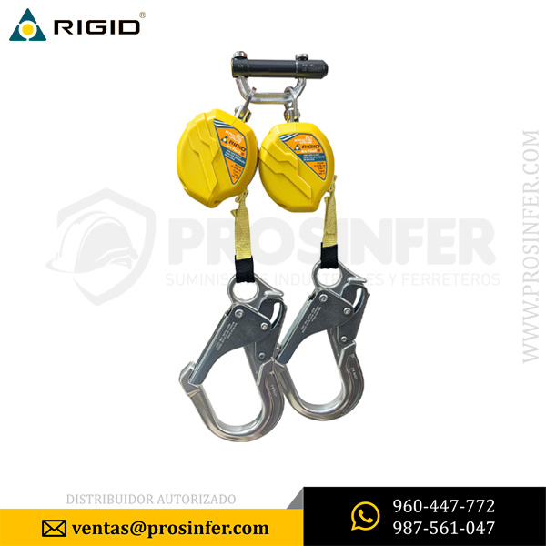 Bloque Retractil Doble N-9158-06 / 1.8 m (6 ft) Kevlar Rigid