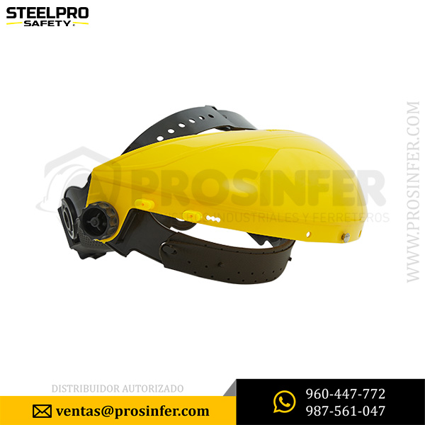 Casquete Portavisor Amarillo Steelpro