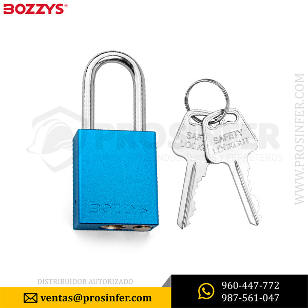 Candado de Bloqueo de Aluminio BD-A23D Azul Bozzys