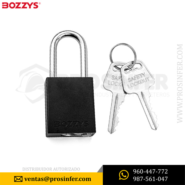 Candado de Bloqueo de Aluminio BD-A25D Negro Bozzys