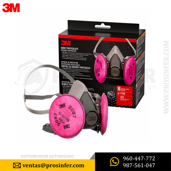 Respirador 3M para Olores/Partículas 6297, P100