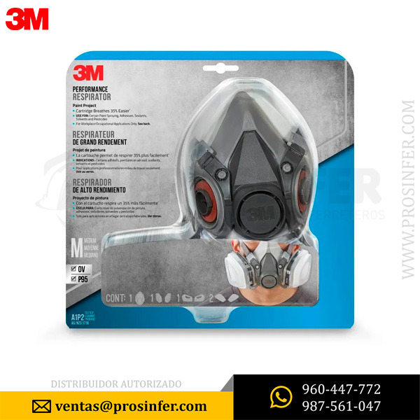 Respirador Doble Vía para Pintura 3M 6211