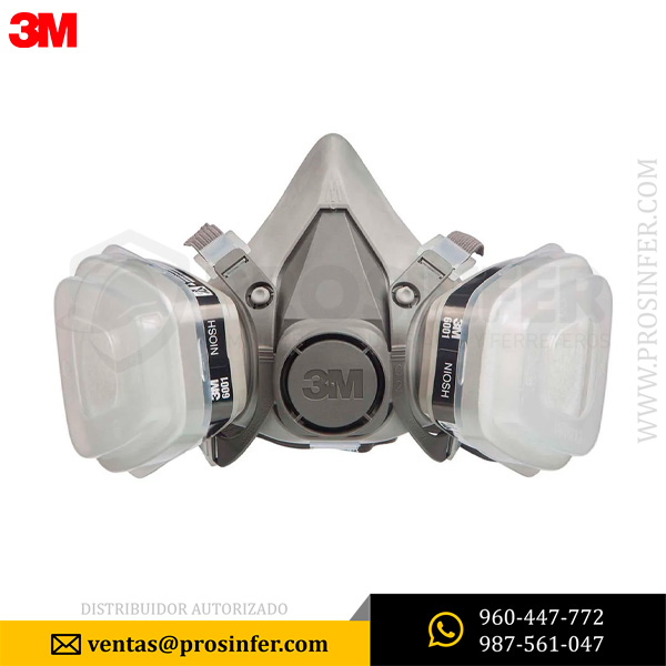 Prosinfer - Seguridad IndustrialRespirador Doble Vía para Pintura 3M 6211 respirador-doble-via-para-pintura-3m-6211
