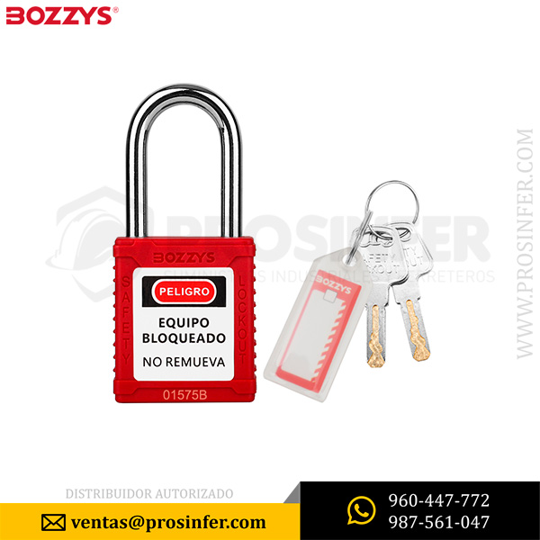 Candado de Bloqueo 38mm BD-G01 Rojo Bozzys
