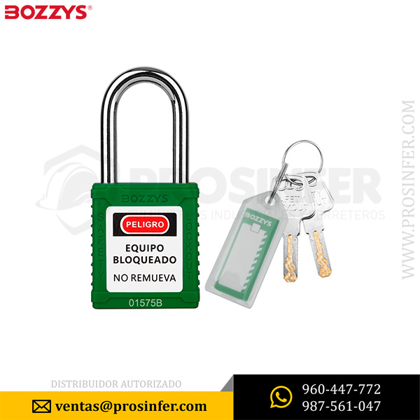 Candado de Bloqueo 38mm BD-G04 Verde Bozzys