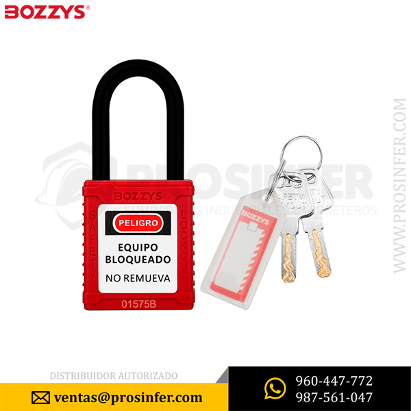Candado de Bloqueo Aislado 38mm BD-G11 Rojo Bozzys