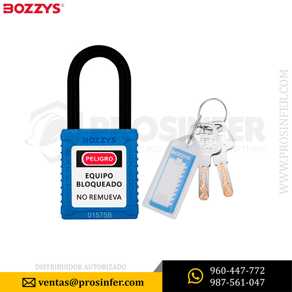 Candado de Bloqueo Aislado 38mm BD-G13 Azul Bozzys