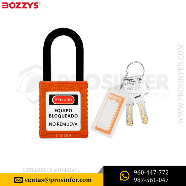 Candado de Bloqueo Aislado 38mm BD-G17 Naranja Bozzys