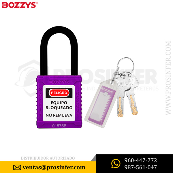 Candado de Bloqueo Aislado 38mm BD-G18 Purpura Bozzys