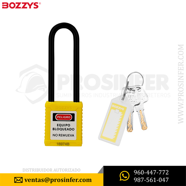 Candado de Bloqueo Aislado 76mm BD-G32 Amarillo Bozzys