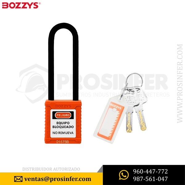 Candado de Bloqueo Aislado 76mm BD-G37 Naranja Bozzys