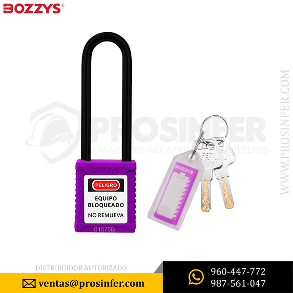 Candado de Bloqueo Aislado 76mm BD-G38 Purpura Bozzys