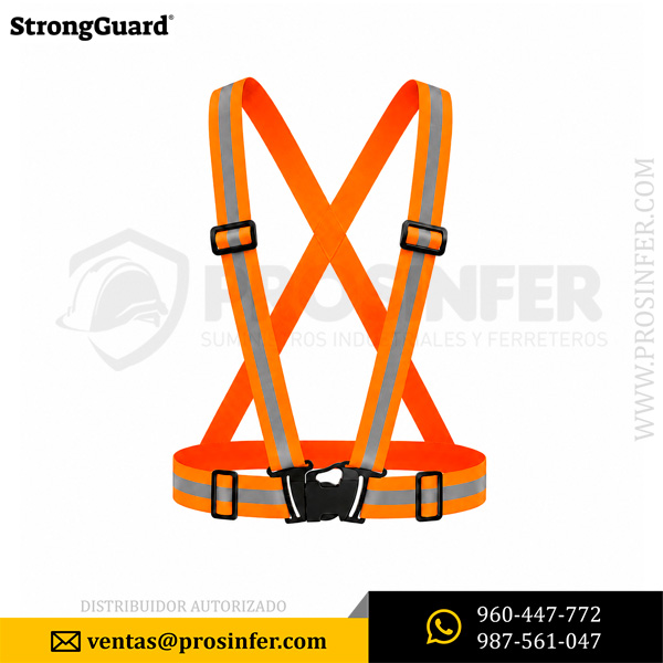 Prosinfer - Seguridad IndustrialCartucho 3M 6003 contra vapores organicos y gases ácidos Cruceta Reflectiva Elastica Naranja StrongGuard